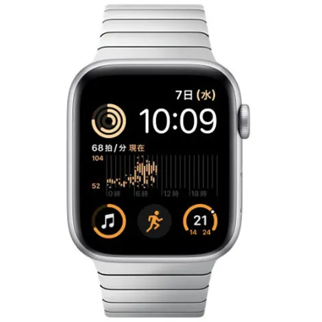 Apple Watch SE 第2世代 44mm GPS アルミニウムケース/シルバーリンクブレスレット