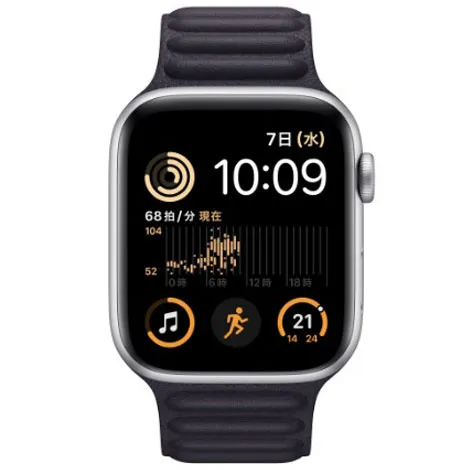 Apple Watch SE 第2世代 40mm GPS+Cellular アルミニウムケース/レザーリンク