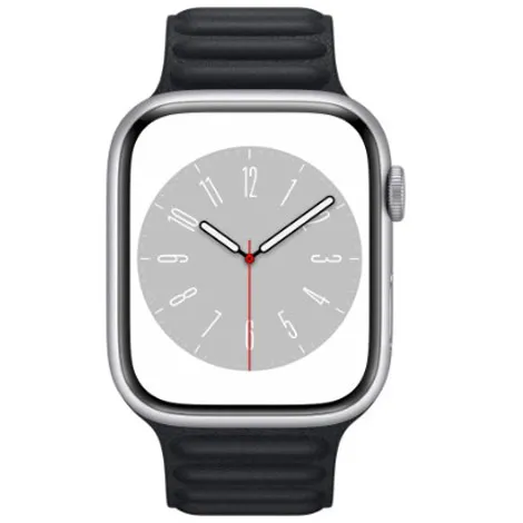 Apple Watch Series8 45mm GPS アルミニウムケース/レザーリンク