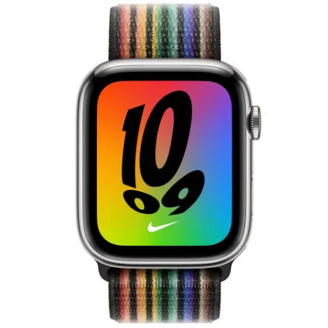 Apple Watch Series8 45mm GPS+Cellular ステンレススチールケース/Nikeスポーツループ