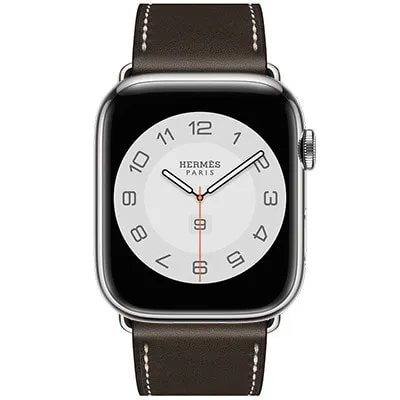 Apple Watch Hermes Series7 45mm GPS+Cellular ステンレススチールケース/シンプルトゥールレザーストラップ