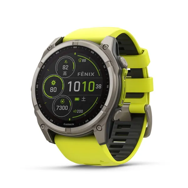 fenix 8 Sapphire Dual Power 51mm 010-02907-51 Ti/Amp Yellow