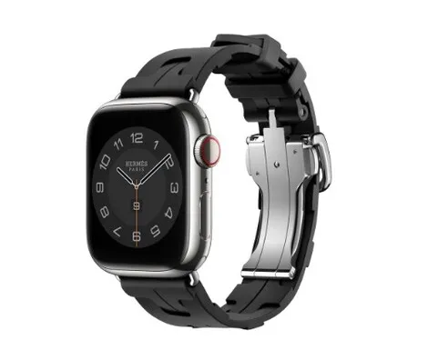 Apple Watch Hermes Series9 41mm GPS + Cellular ステンレススチール/キリム・シ‍ンプルトゥールストラップ