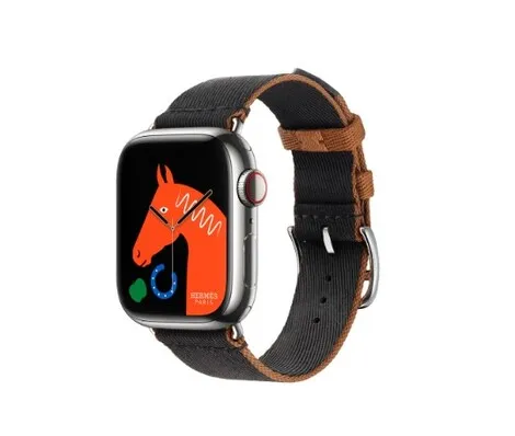 Apple Watch Hermes Series9 41mm GPS + Cellular ステンレススチール/ツイルジャンプ・シンプルトゥールストラップ