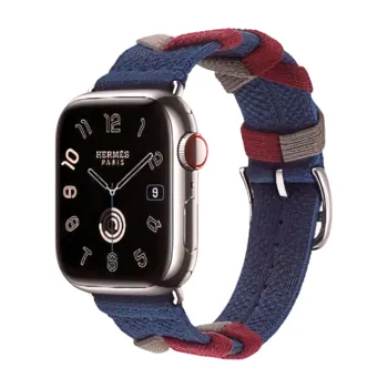 Apple Watch Hermes Series9 41mm GPS + Cellular ステンレススチール/ブリドン・シンプルトゥールストラップ