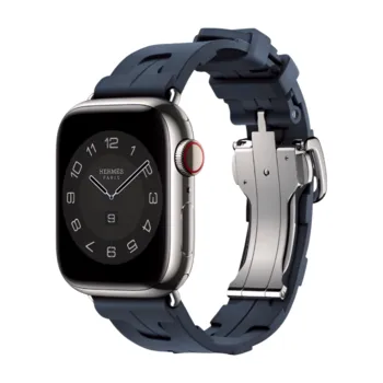 Apple Watch Hermes Series9 41mm GPS + Cellular ステンレススチール/キリム・シ‍ンプルトゥールディプロイアントバックル