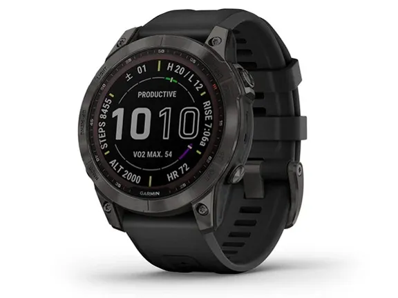 fenix 7 Sapphire Dual Power 010-02540-29 Ti Carbon Gray DLC/Black