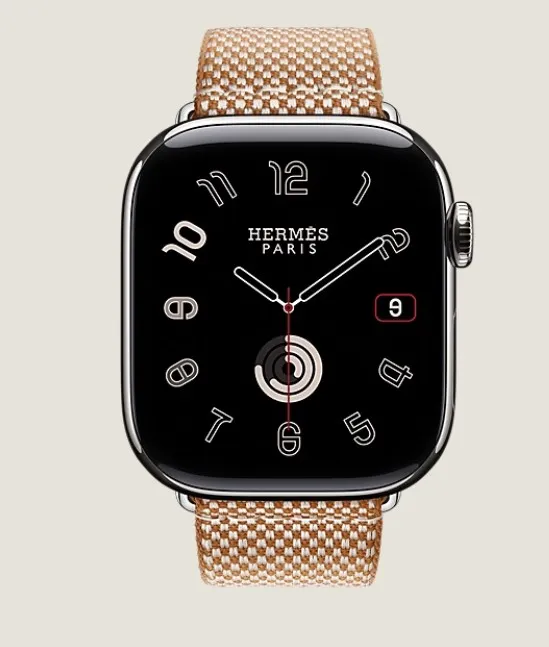 Apple Watch Hermes Series11 42mm GPS+Cellular チタニウムケース/トワルH・シンプルトゥールストラップ
