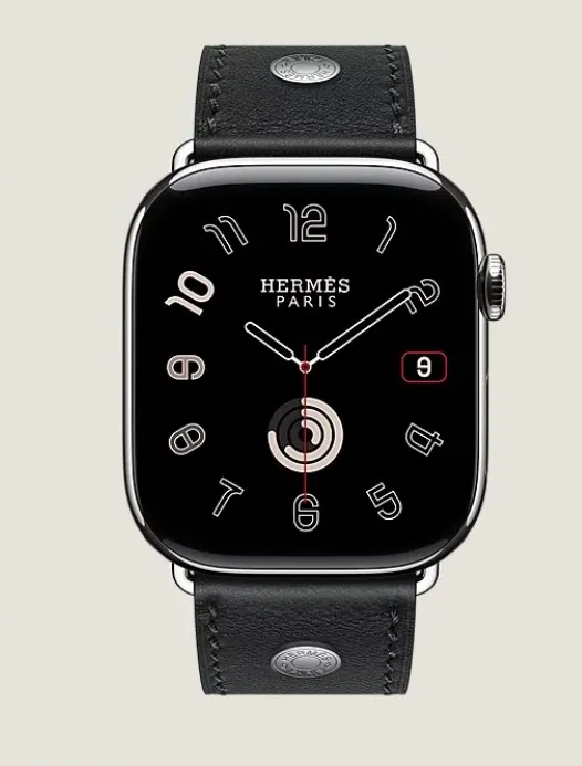 Apple Watch Hermes Series11 46mm GPS+Cellular チタニウムケース/クルー・ド・セル・シンプルトゥールレザーストラップ