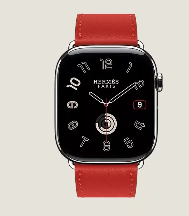 Apple Watch Hermes Series11 46mm GPS+Cellular チタニウムケース/シンプルトゥールレザーストラップ
