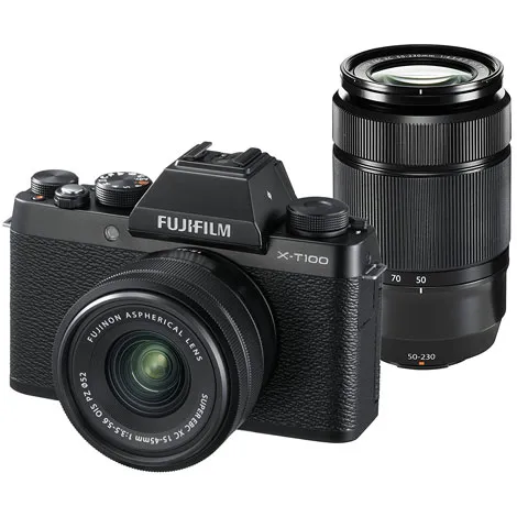 X-T100 ダブルズームレンズキット ブラック
